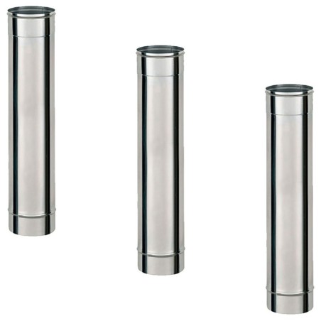 Tuyau de cheminée simple paroi inox bois fioul 100 cm