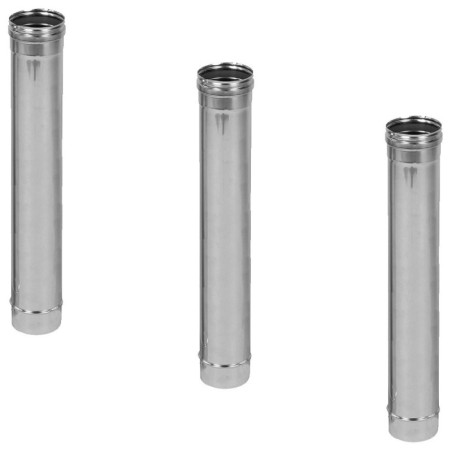 Conduit de cheminée simple paroi inox 100 cm – polycombustible