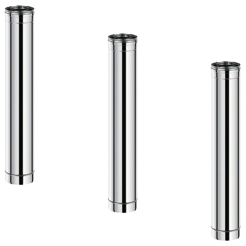 Conduit concentrique de cheminée inox polycombustible