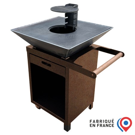 Brasero design BRAZ'N'ROLL, haut de gamme fabriqué en France