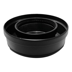 Kit Conduit concentrique avec élément réglable sortie en façade pour poêle ou chaudière bois gaz fioul biomasse granulés Ø80/125