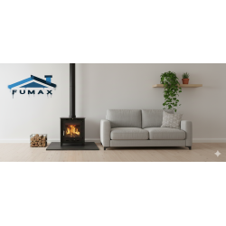 SOLARIS Poêle à bois à accumulation 8,8 - 12 kW - bûches de 45 cm - rendement élevé