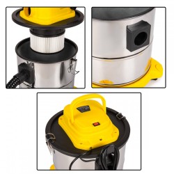 Aspirateur 2en1 industriel et vide cendre 2000W