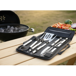 Set Barbecue Brasero en Acier Inoxydable 10 pièces