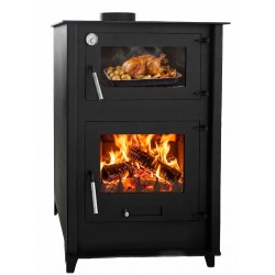 Maestro Poêle à bois avec four 13 KW