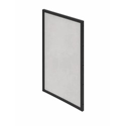 Protection murale rectangulaire pour poêle 85 x 120 cm - Noir