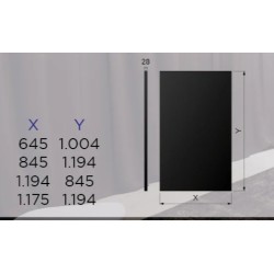 Protection murale rectangulaire pour poêle 85 x 120 cm - Noir