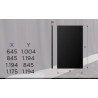 Protection murale rectangulaire pour poêle 85 x 120 cm - Noir
